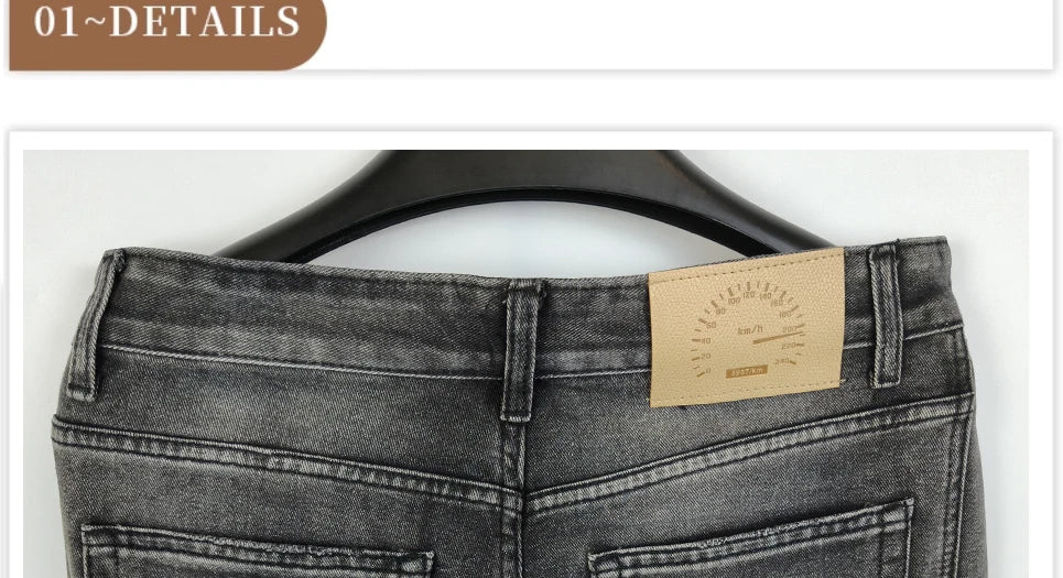 Men's Baggy Straight-Leg Denim Pants | Business Casual Wide-Loose Fit Jeans for Spring/Autumn All-Season Styling