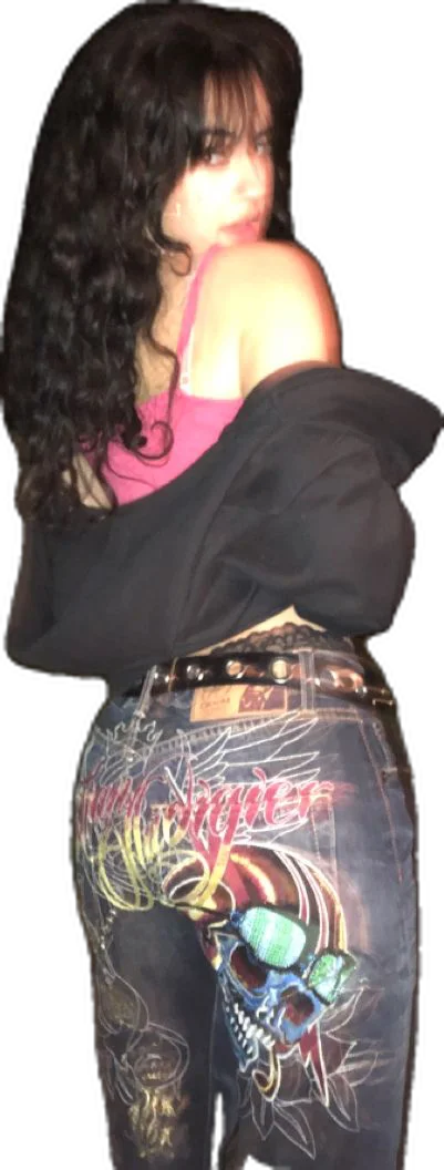 Baggy Wide Leg Y2K 2000s Loose Jeans Embroidered Buddha Casual Denim Pants Harajuku High Waist Straight Jeans Y2k Women Clothing