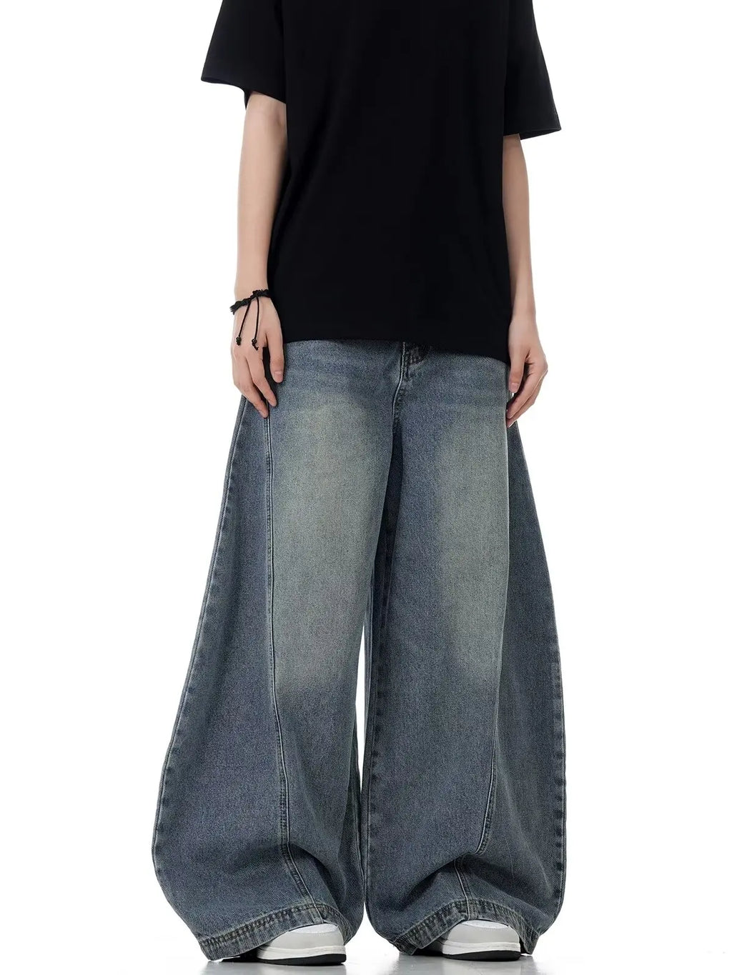 New Baggy Jeans Blue Vintage Blue Jeans Women High Waist Grunge Y2k 90s Streetwear Baggy Casual  Straight Washed Denim Trouser