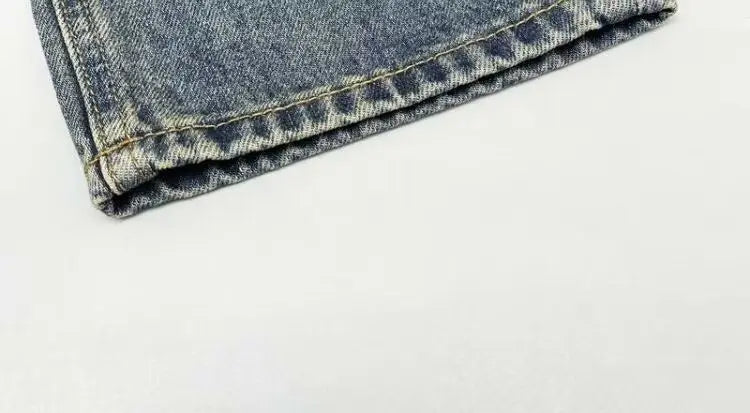 Baggy Jeans Vintage Distressed Patchwork Jeans Men's Street Streetwear