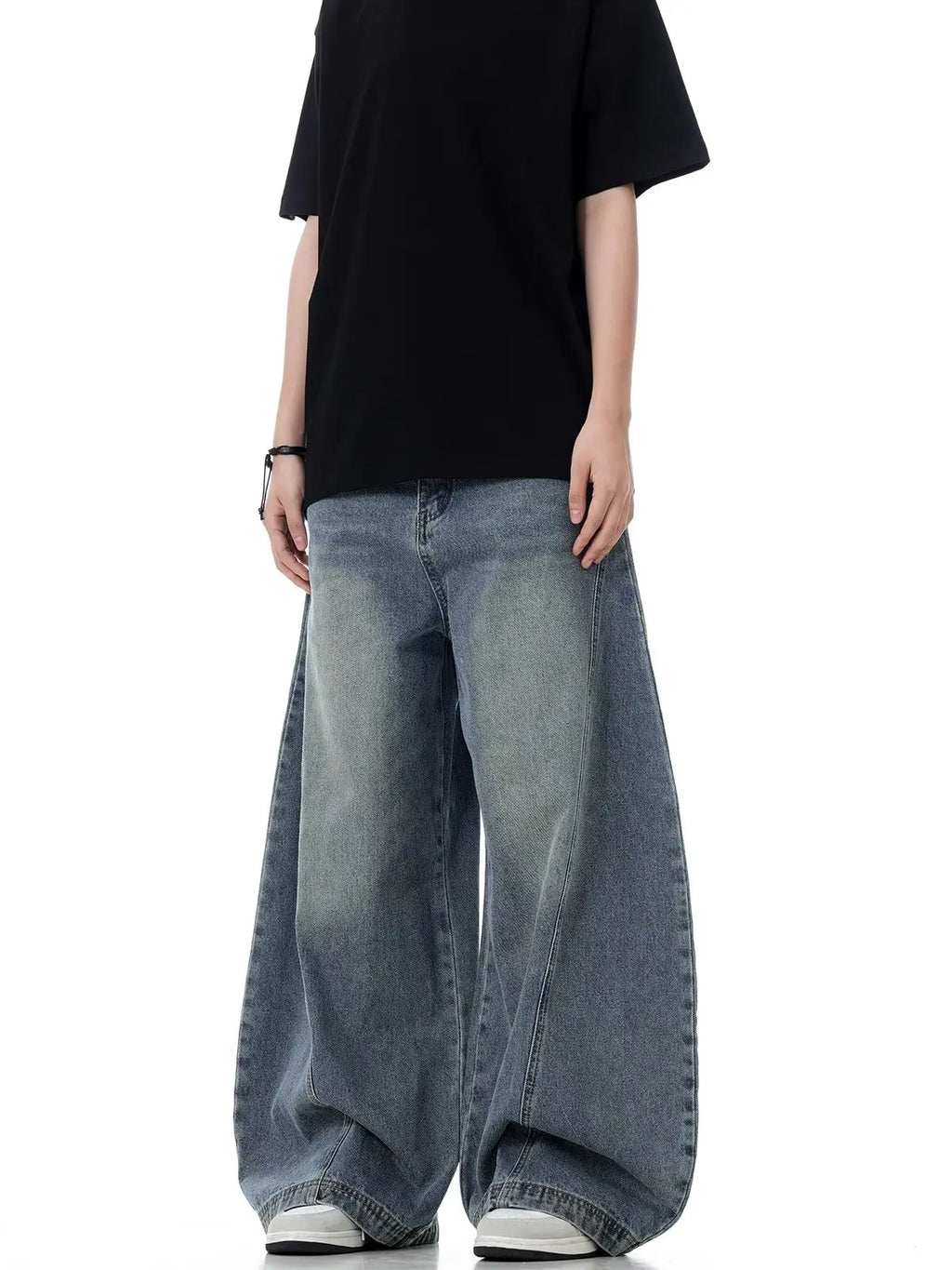 New Baggy Jeans Blue Vintage Blue Jeans Women High Waist Grunge Y2k 90s Streetwear Baggy Casual  Straight Washed Denim Trouser